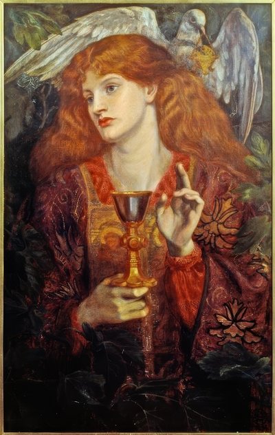 The Damsel of the Holy Grail by Dante Gabriel Charles Rossetti